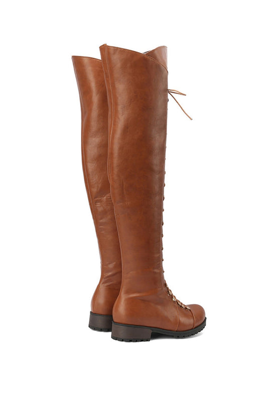 EB | Over-The-Knee Stiefel mit Schnürsenkeln