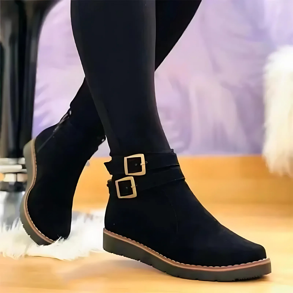 EB | Strukturierte Knöchelstiefel für Frauen – Schicker & Vielseitiger Stil