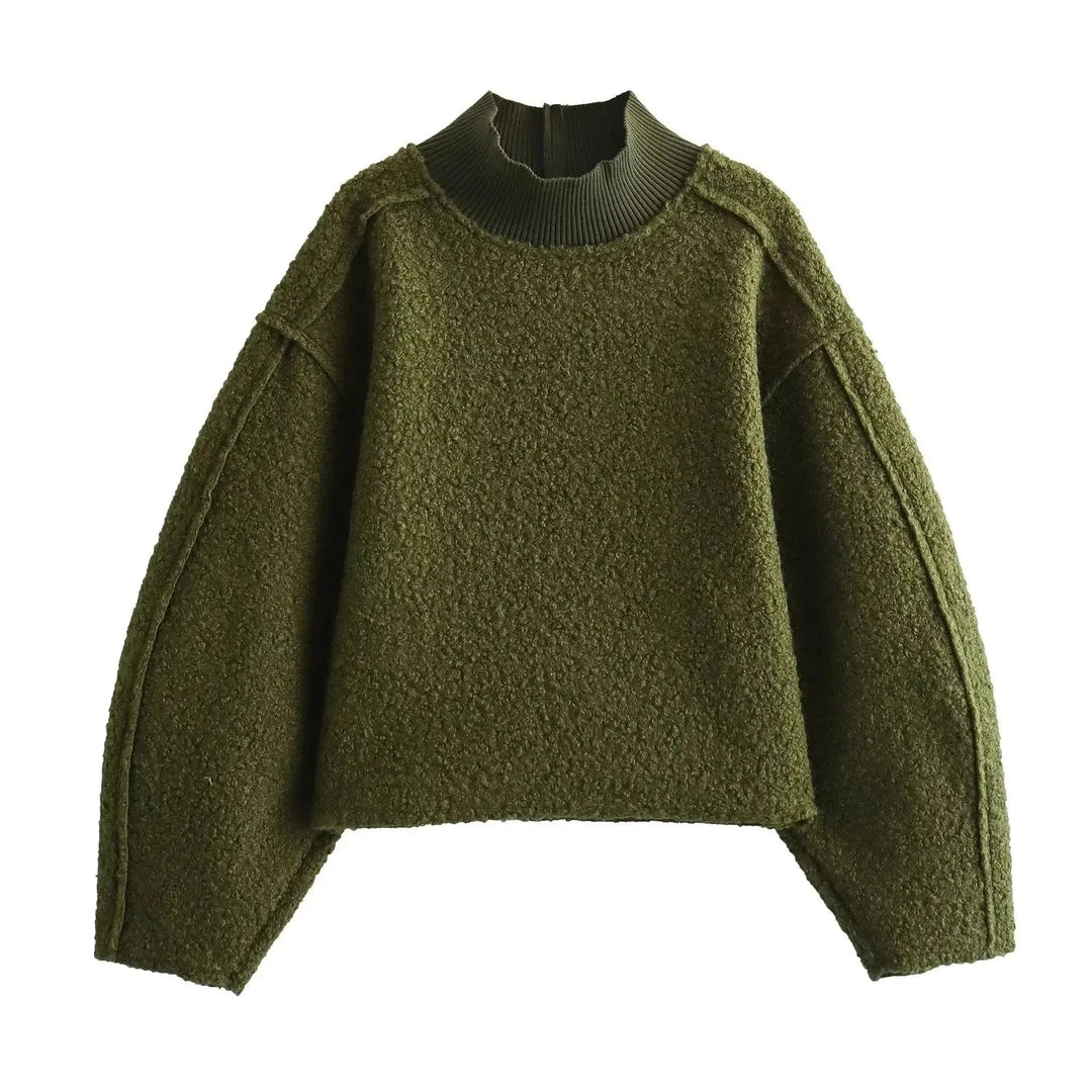 EB | Rollkragenpullover für Damen Aus Boucle-Strick