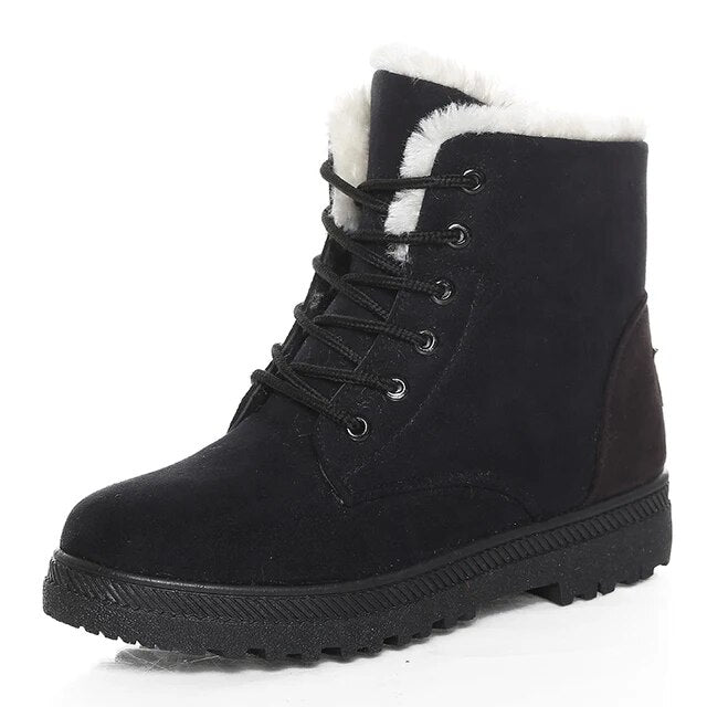 EB | Stylische gefütterte Stiefeletten für Damen – Bequem & Warm für den Winter