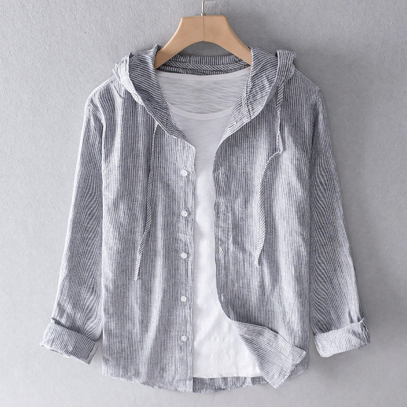 EB | Damen Langarm Leinenhemd