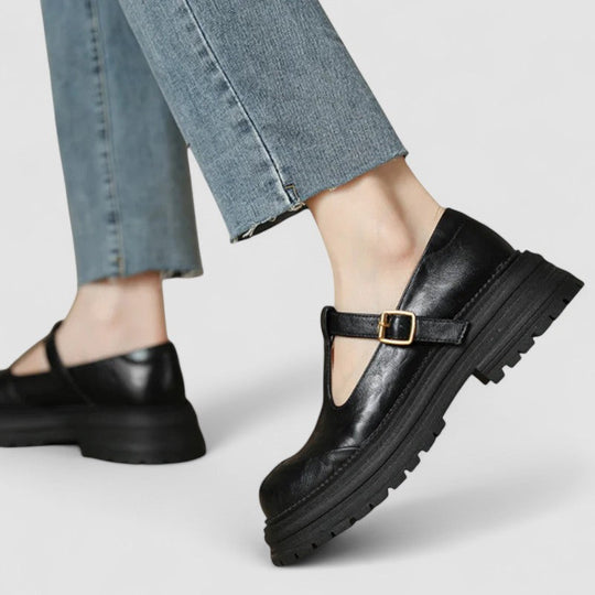T-Bar Schuhe | Bequem | Robust | Mary Jane Schuhe | Damen Slipper EB