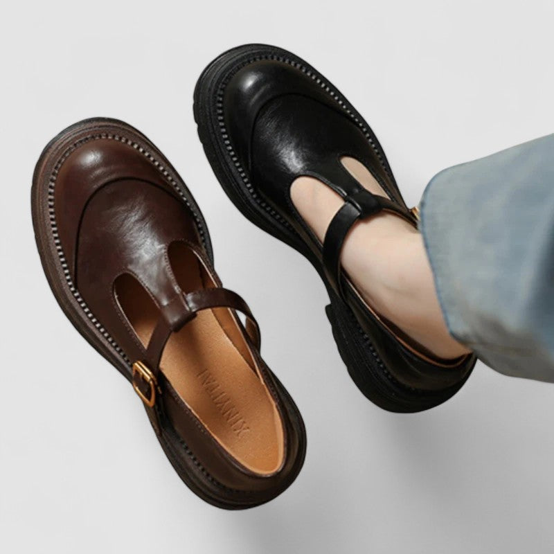 T-Bar Schuhe | Bequem | Robust | Mary Jane Schuhe | Damen Slipper EB