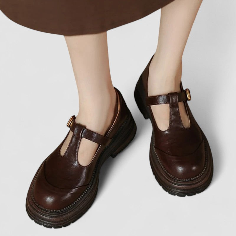 T-Bar Schuhe | Bequem | Robust | Mary Jane Schuhe | Damen Slipper EB