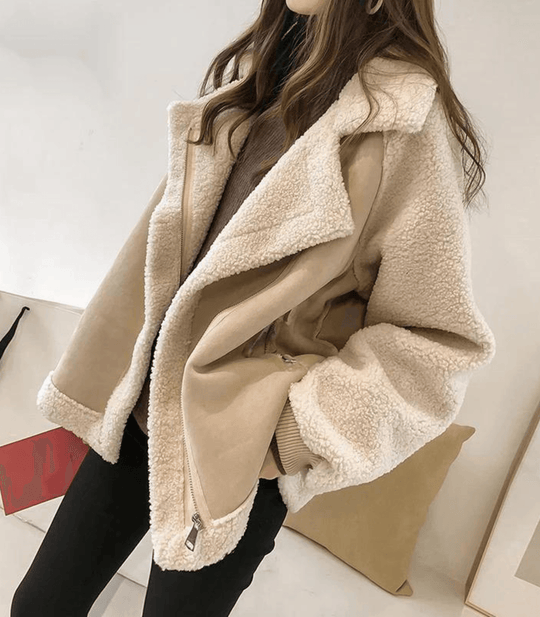 EB | und Kuschelige Damenjacke mit Fellimitat