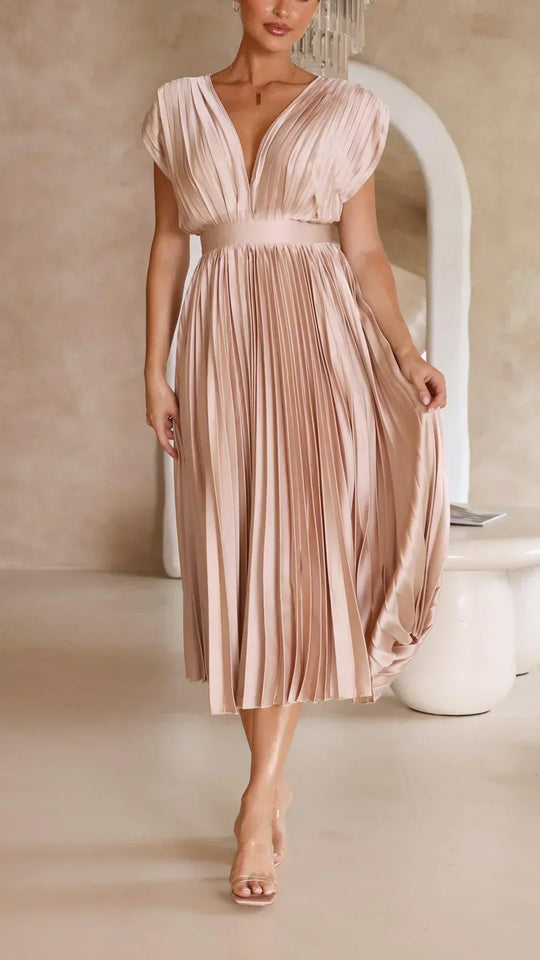 EB | Ärmelloses, Plissiertes Midikleid