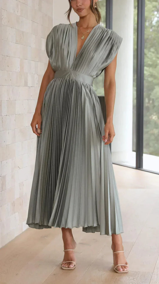 EB | Ärmelloses, Plissiertes Midikleid