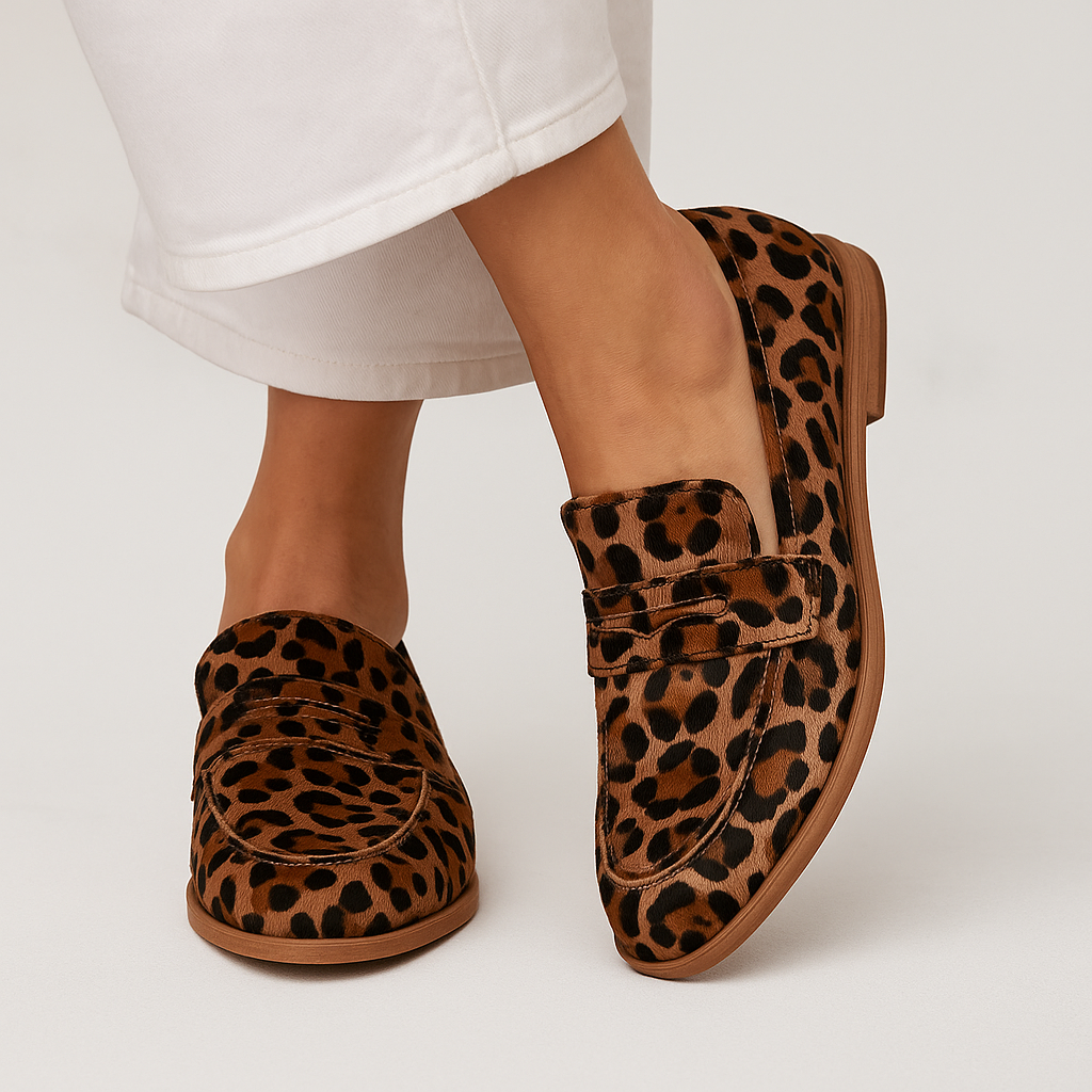 Weiche Leder Damen Loafer EB