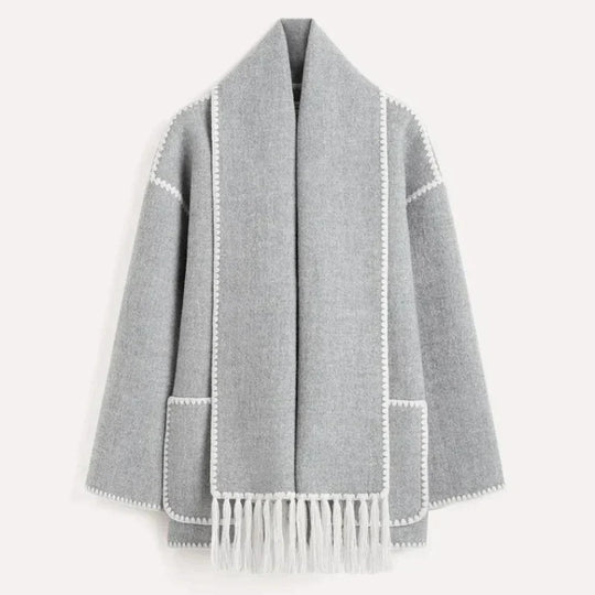 EB | Damen Wickeljacke mit Drapiertem Vorderteil
