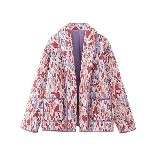 EB | Vintage bedruckter Patchwork-Mantel