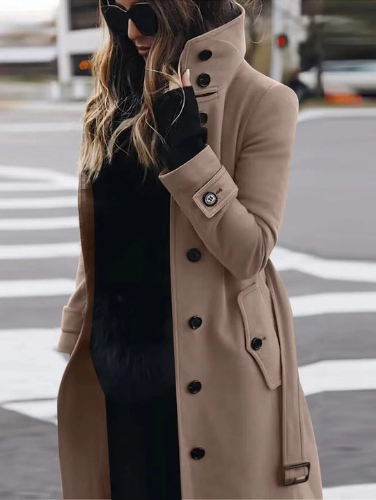 EB | Langer Wasserdichter Trenchcoat für Damen