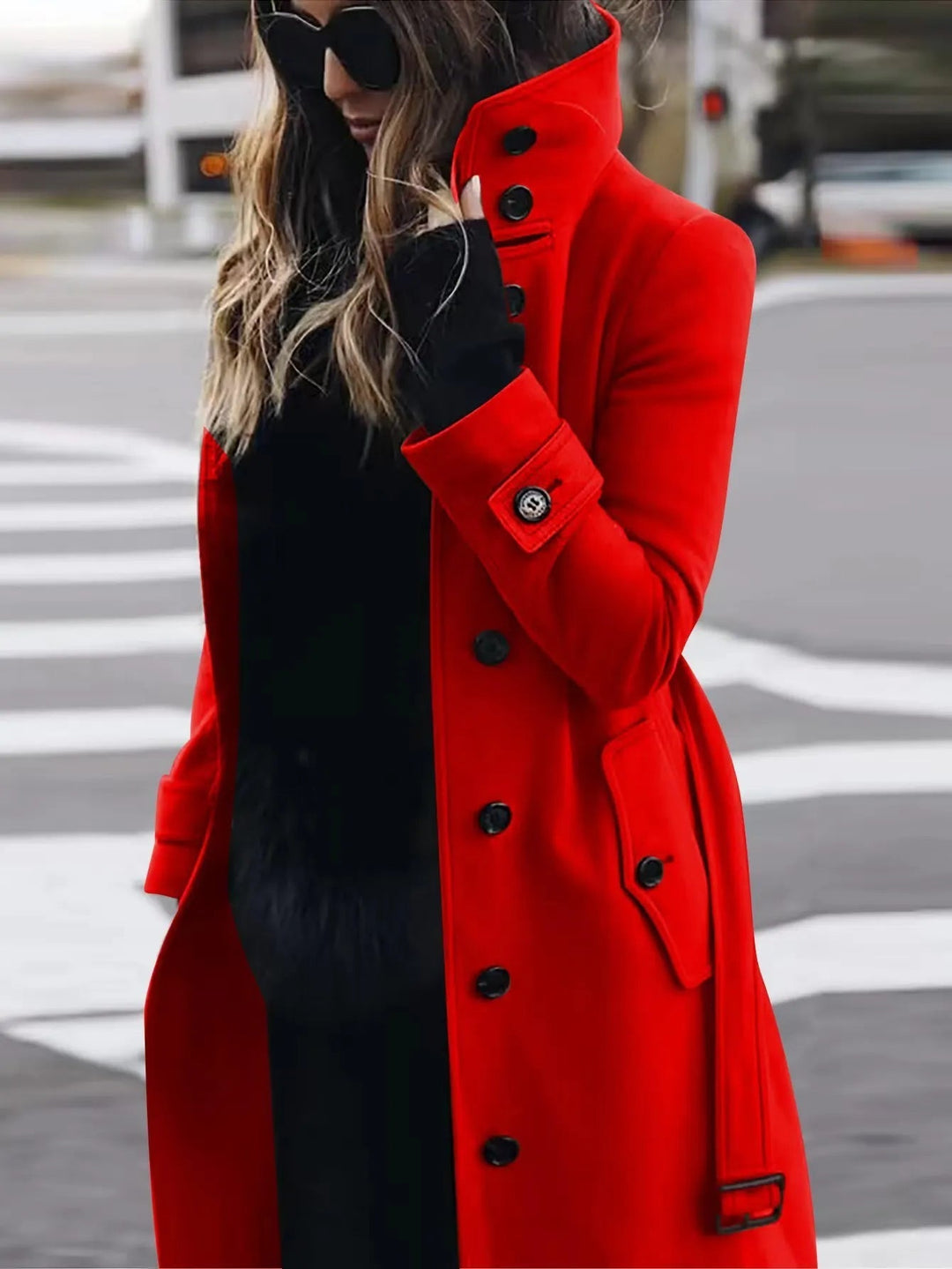 EB | Langer Wasserdichter Trenchcoat für Damen