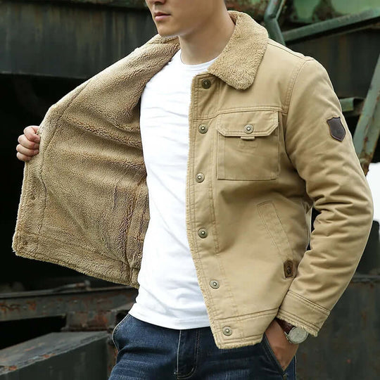 EB | Lange Winterjacke Herren Gepolstert und Bequem