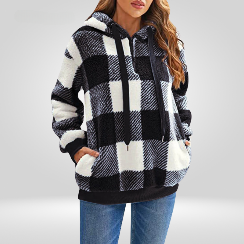 EB | Kariertes Kapuzenpullover