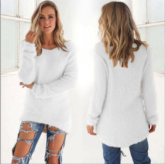 EB | Lässiger Longpulli mit O-Ausschnitt