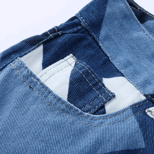 EB | Strukturierte Damen Jeanshose mit Komfortablem Weitem Schnitt