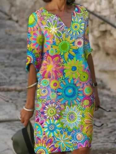 EB | Baumwolle Blumenkleid für Damen