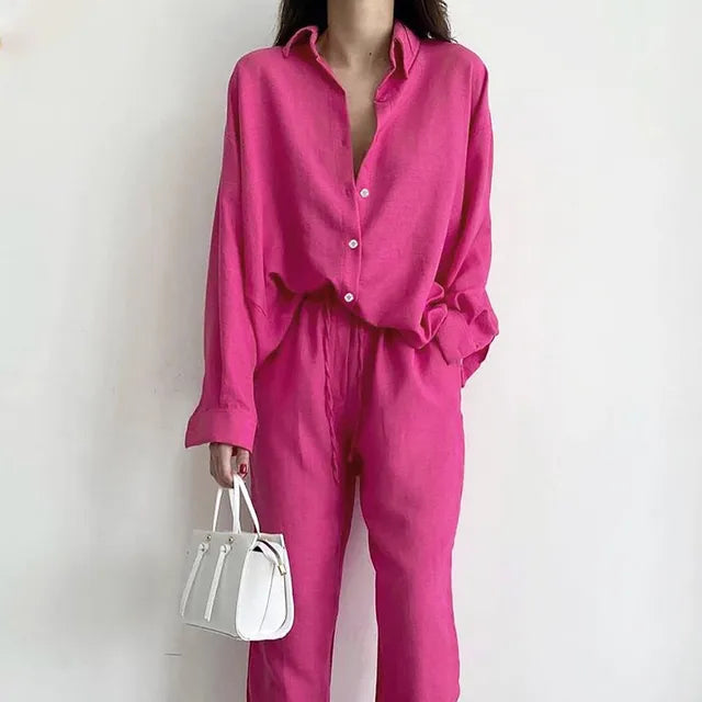 EB - Stylisches Top und Hosen Set für Frauen