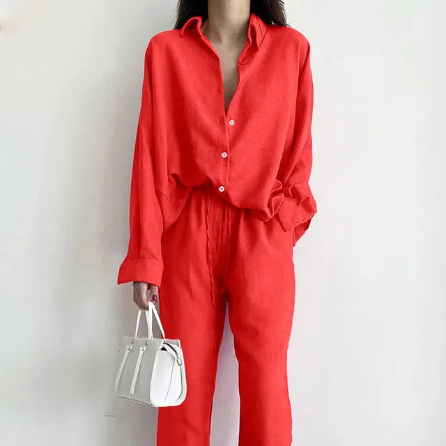 EB - Stylisches Top und Hosen Set für Frauen