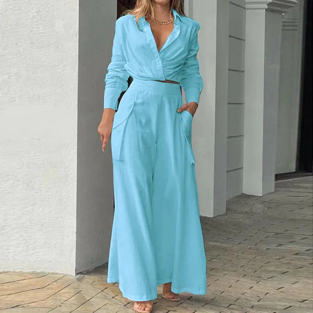 EB - Stylisches Top und Hosen Set für Frauen