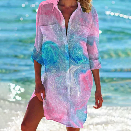 EB | Boho Sommer Kurz Kleid Perfekt für Den Alltag Mamiz