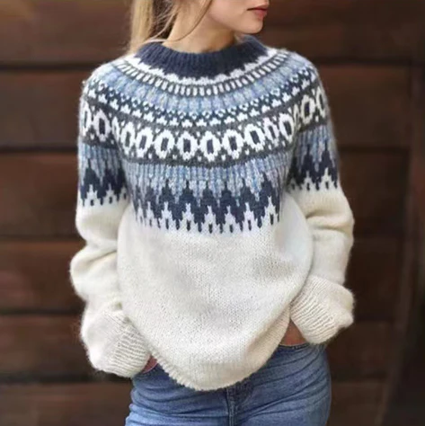 EB | Pullover - Gemütlicher nordischer Strickpullover