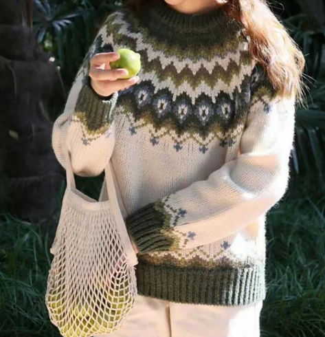 EB | Pullover - Gemütlicher nordischer Strickpullover