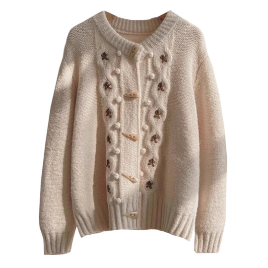 EB | Strick Strickjacke mit Blumenmuster