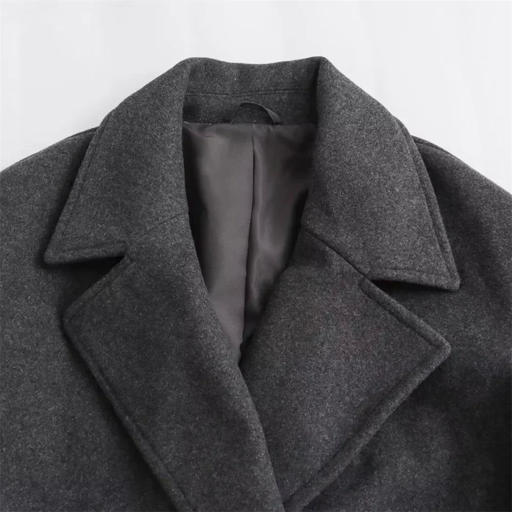 EB | Lange Jacke für Damen Elegantes Design Warme Winterjacke