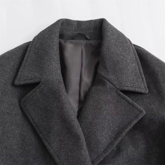 EB | Lange Jacke für Damen Elegantes Design Warme Winterjacke