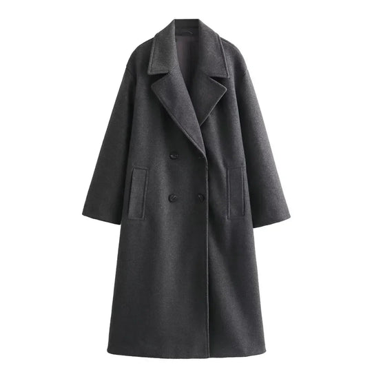 EB | Lange Jacke für Damen Elegantes Design Warme Winterjacke