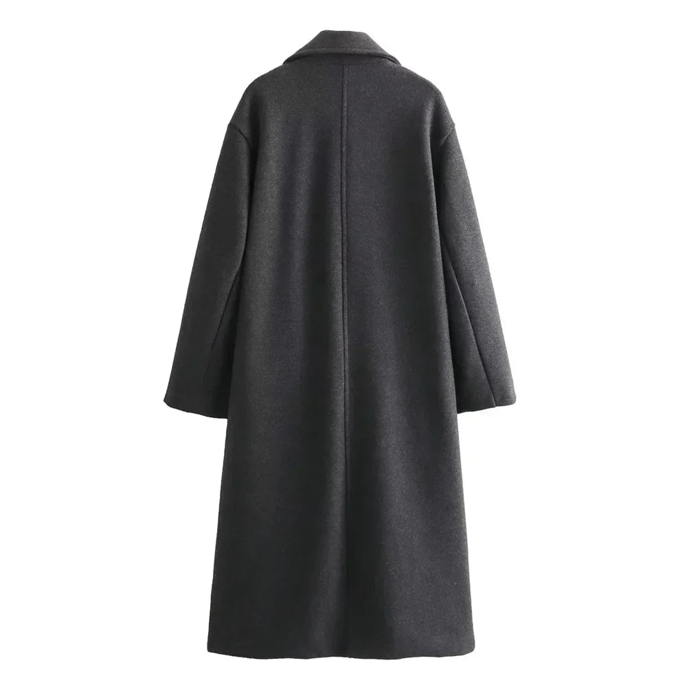 EB | Lange Jacke für Damen Elegantes Design Warme Winterjacke