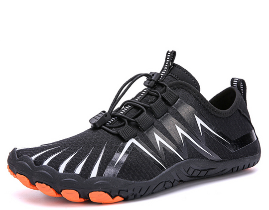 Orthopädisch Schwarzer Kontrast Trail Sneakers EB