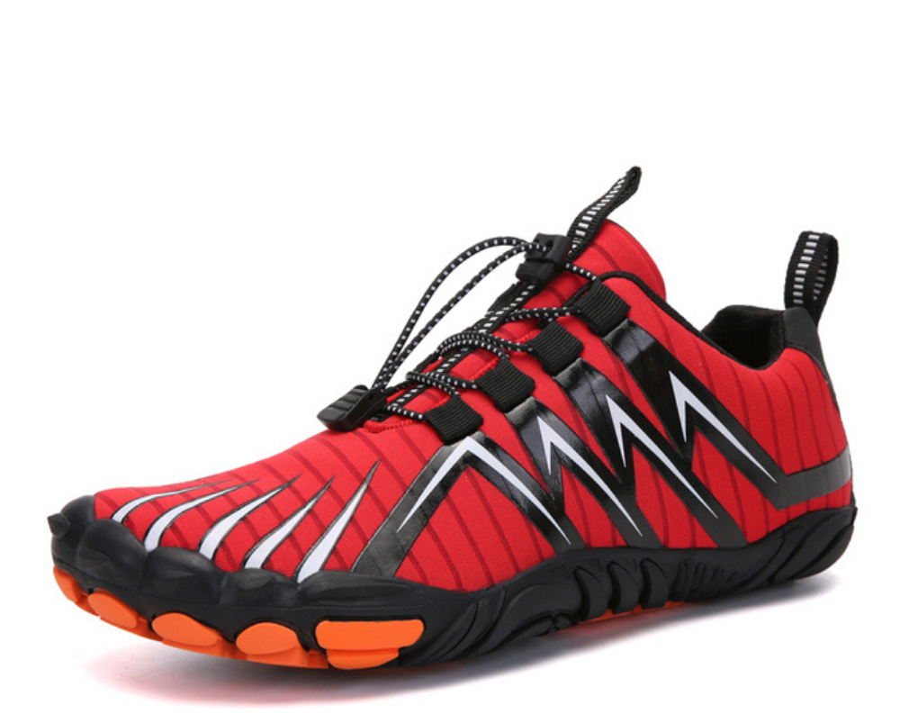 Orthopädisch Schwarzer Kontrast Trail Sneakers EB