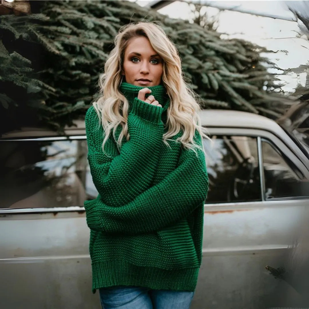 EB | Übergroßer Rollkragenpullover Aus Chunky Strick
