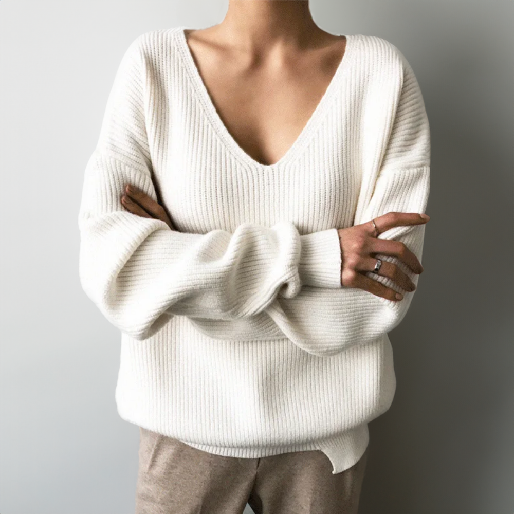 EB | Bequemer Pullover mit V-Ausschnitt