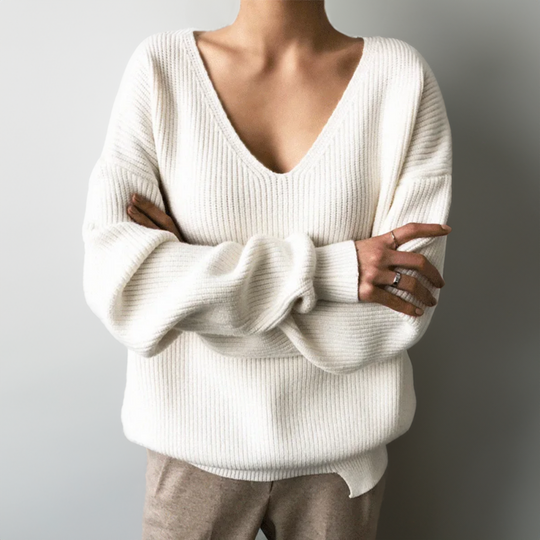 EB | Bequemer Pullover mit V-Ausschnitt