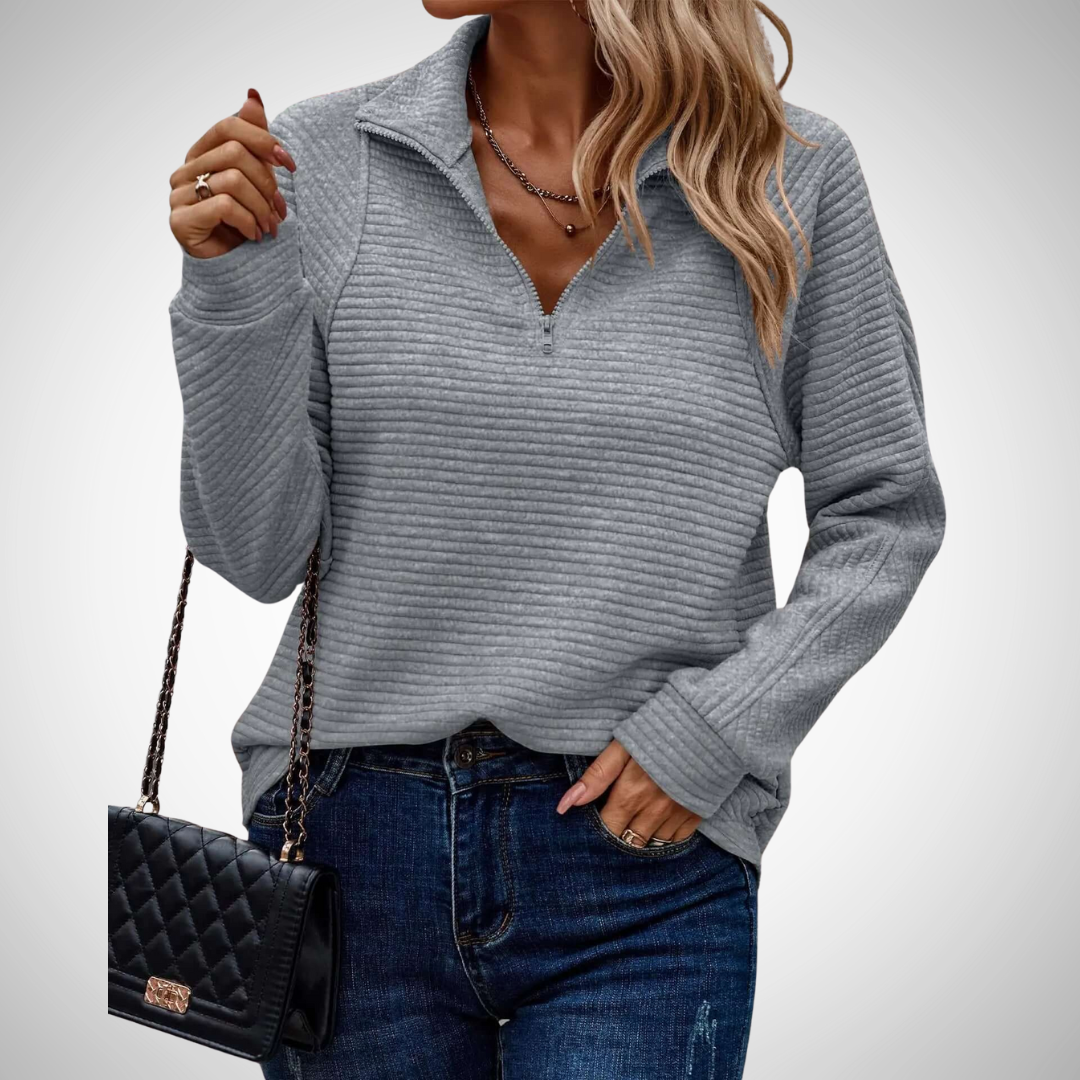EB | Weicher V-Ausschnitt Strickpullover für Alltag und Büro