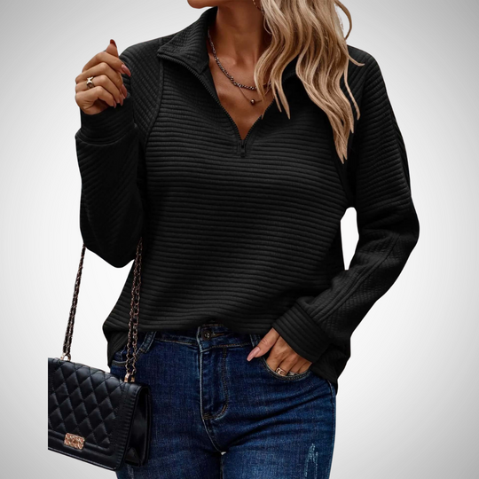 EB | Weicher V-Ausschnitt Strickpullover für Alltag und Büro