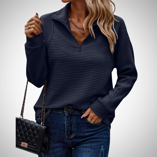 EB | Weicher V-Ausschnitt Strickpullover für Alltag und Büro