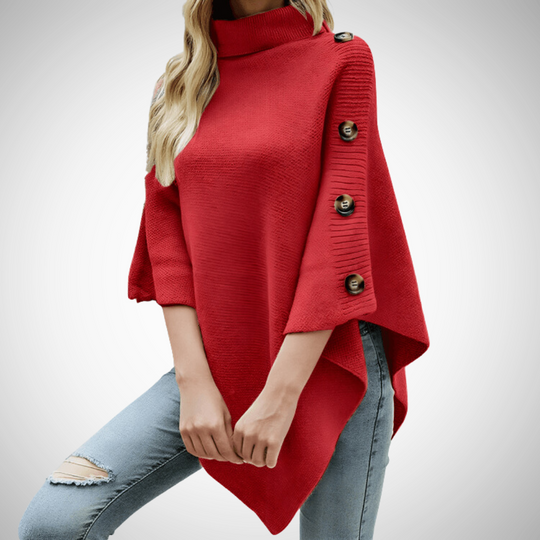 EB | Übergroß Knopf Poncho