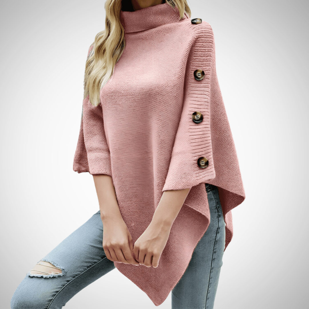 EB | Übergroß Knopf Poncho
