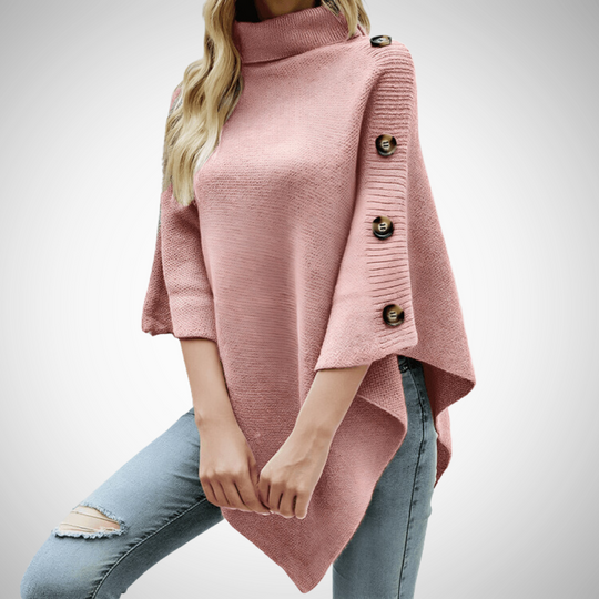 EB | Übergroß Knopf Poncho