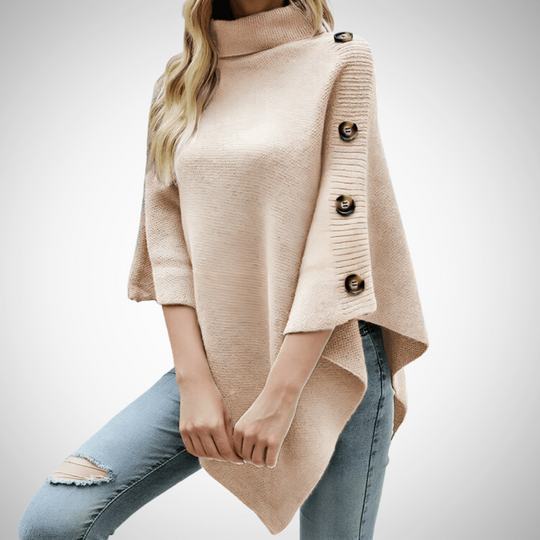 EB | Übergroß Knopf Poncho