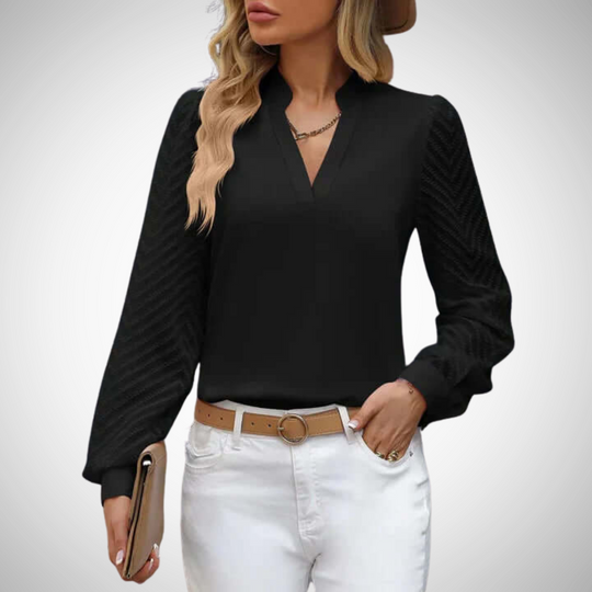 EB | V-Ausschnitt Chiffon Top