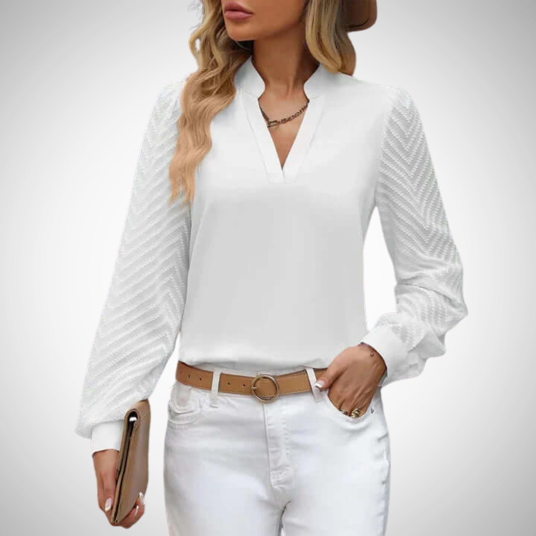 EB | V-Ausschnitt Chiffon Top