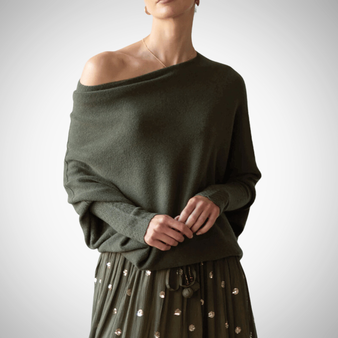 EB | Asymmetrischer Schulterpullover