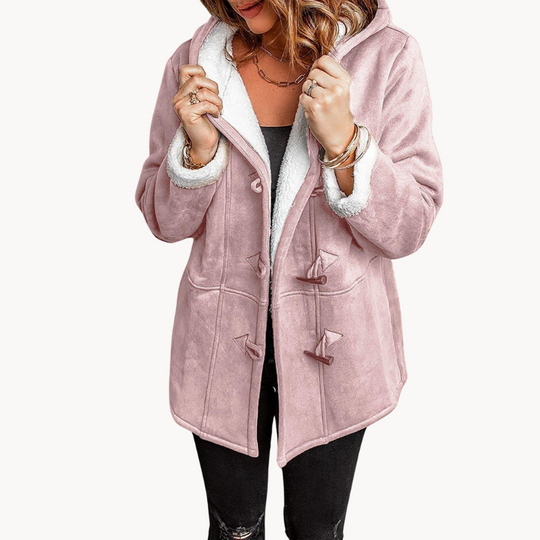 EB | Warme & Kuschelige Fleece-Damenjacke mit Kapuze