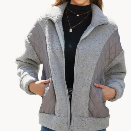 EB | Kuschelige Steppjacke Aus Sherpa für Damen