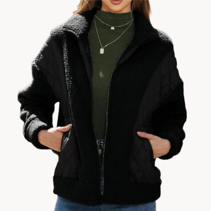 EB | Kuschelige Steppjacke Aus Sherpa für Damen
